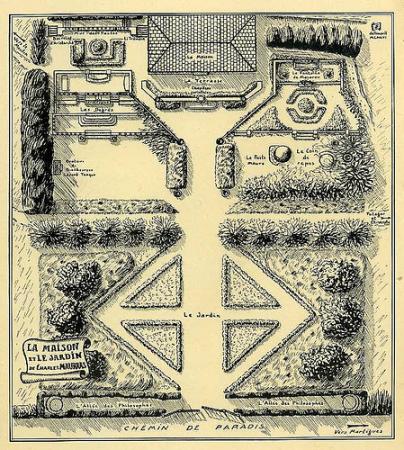 Le plan du jardin, dressé par Roger Joseph