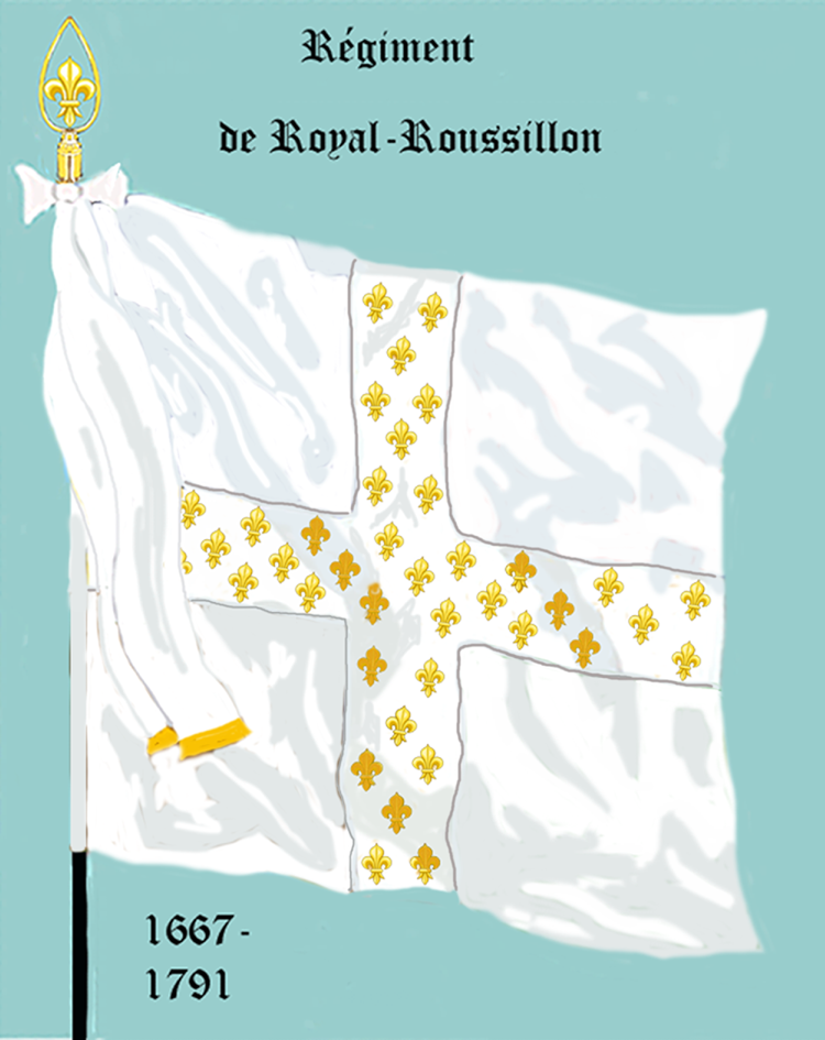 Régiment Royal Roussillon, Drapeau colonel
