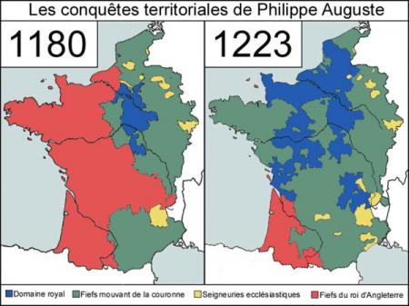 La France avant et après Philippe Auguste...