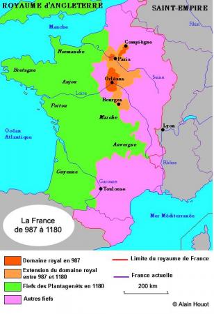 La France de 987 à 1180...