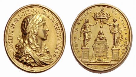 Médaille du sacre de Louis XIV....